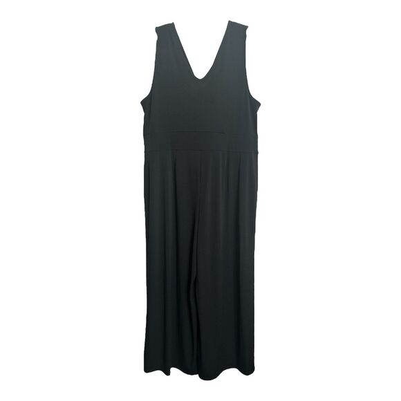Soft Surroundings Penelope Wide Leg Jumpsuit Women's 2X Black Sleeveless Classic - Picture 4 of 12